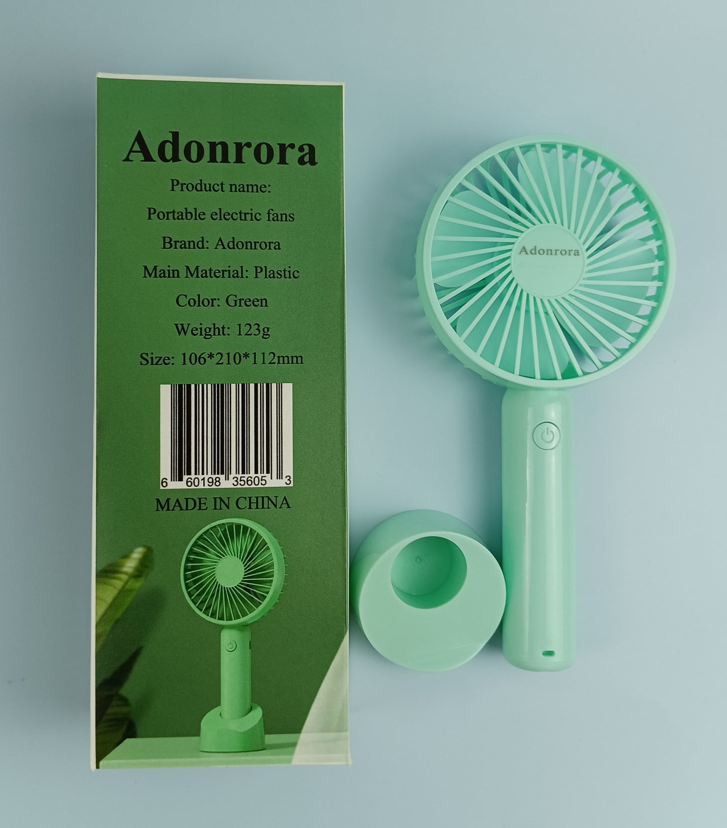 Adonrora Portable electric fans handheld small fan mini portable desktop dormitory mute big wind portable usb charging