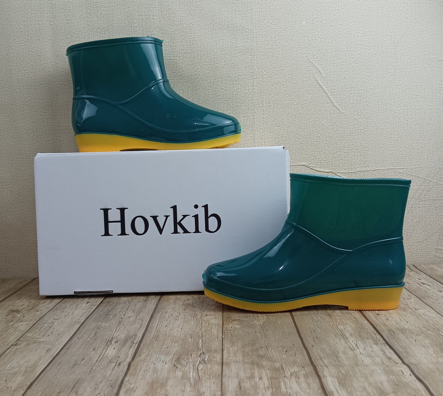 Hovkib Rain boots water shoes women oxford sole short rain shoes women low fashion summer water boots rain boots rainwater shoes non-slip kitchen wet work shoes