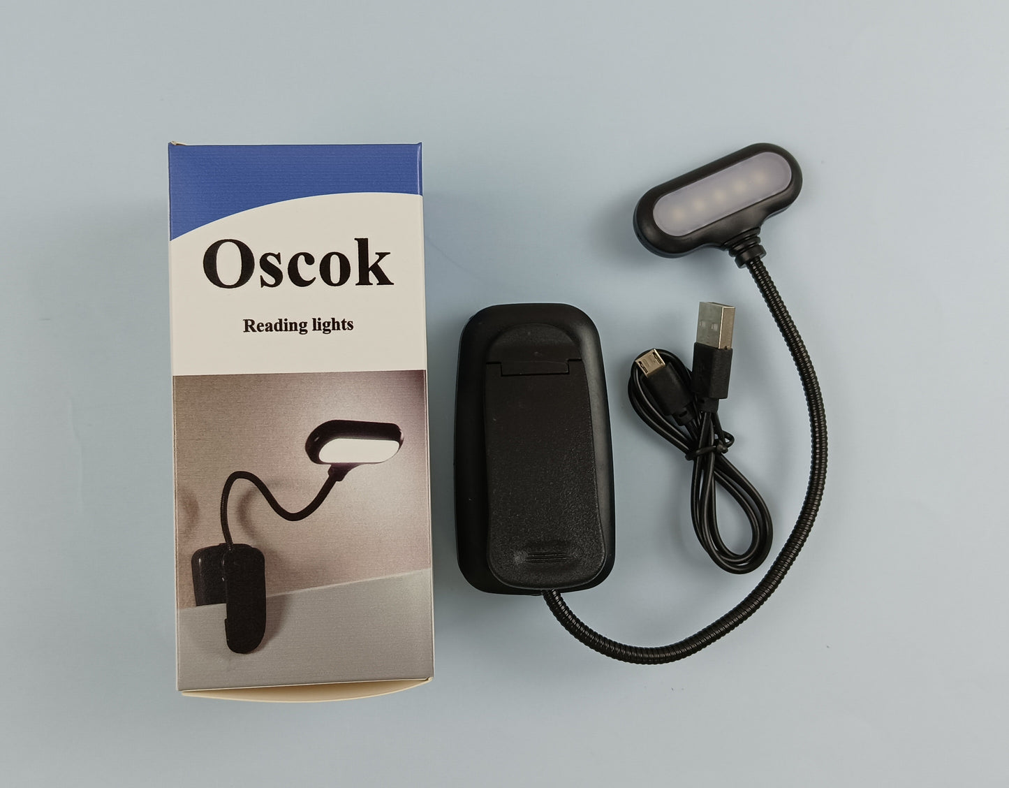 Oscok Reading lights mini clip on LED reading small desk lamp eye protection desk dorm room study special dormitory bedside soft light clip book light