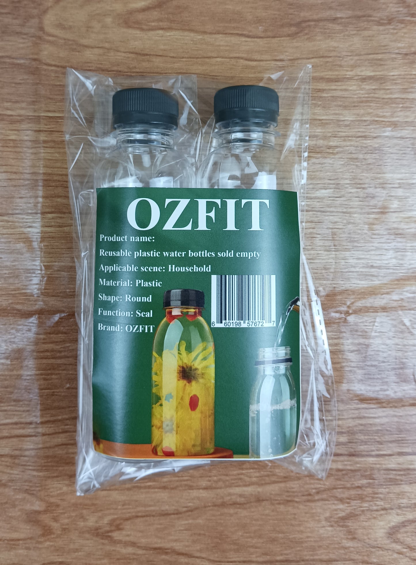 OZFIT Reusable plastic water bottles sold empty transparent plastic bottles pet drink bottles disposable juice bottles takeaway milk tea enzyme with cap