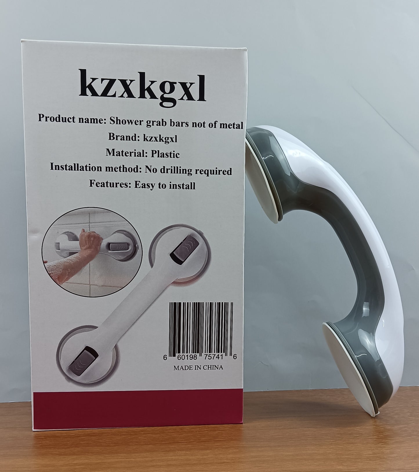 kzxkgxl Shower grab bars not of metal household multifunctional bathroom suction cup handrail no punch bathroom non-slip handle elderly toilet get up pulls