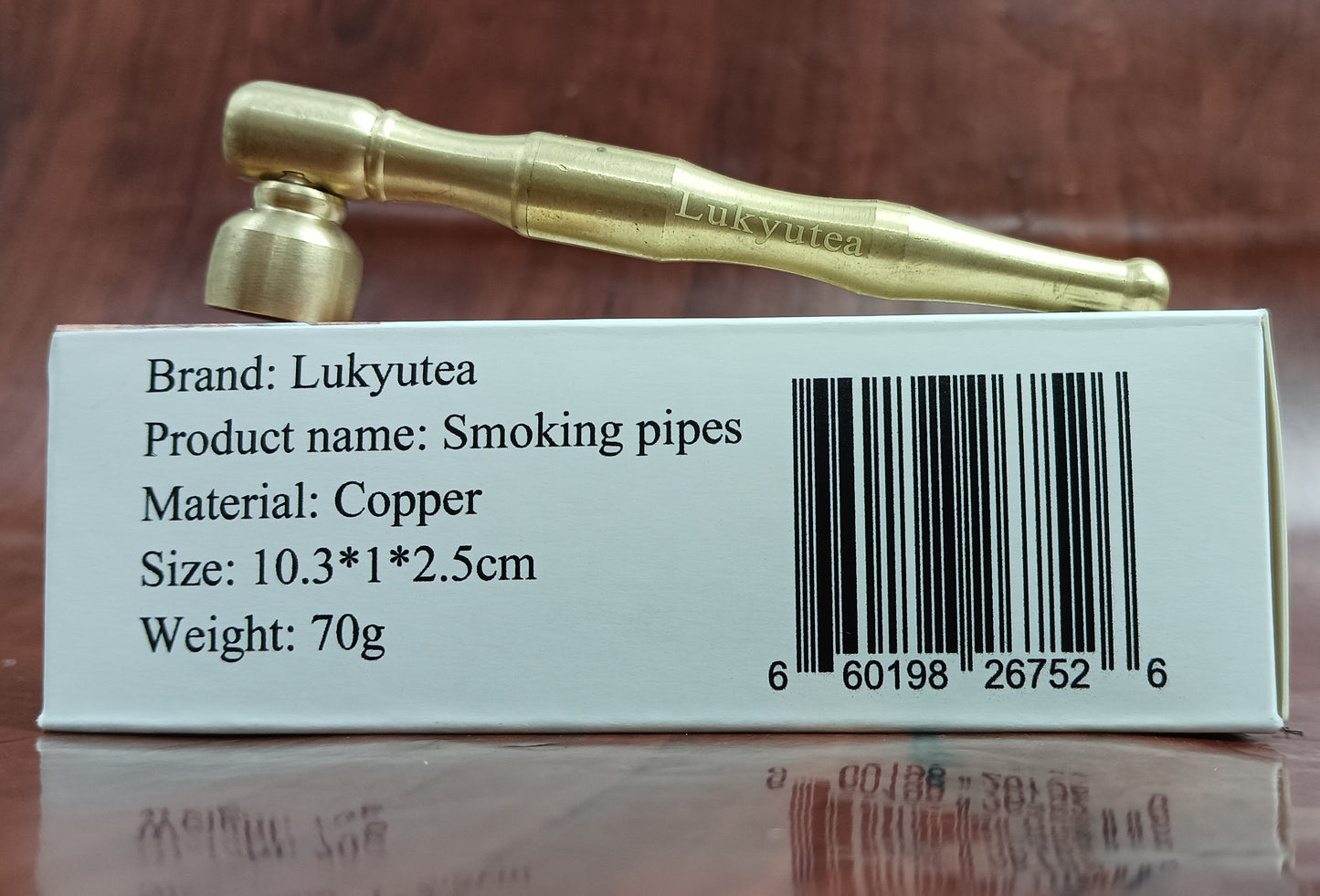 Lukyutea Smoking pipes real pure copper 4-use pipe filtered portable brass 4-use cigarette rolling dry smoking rod metal smoking rod straight old man smoking rod