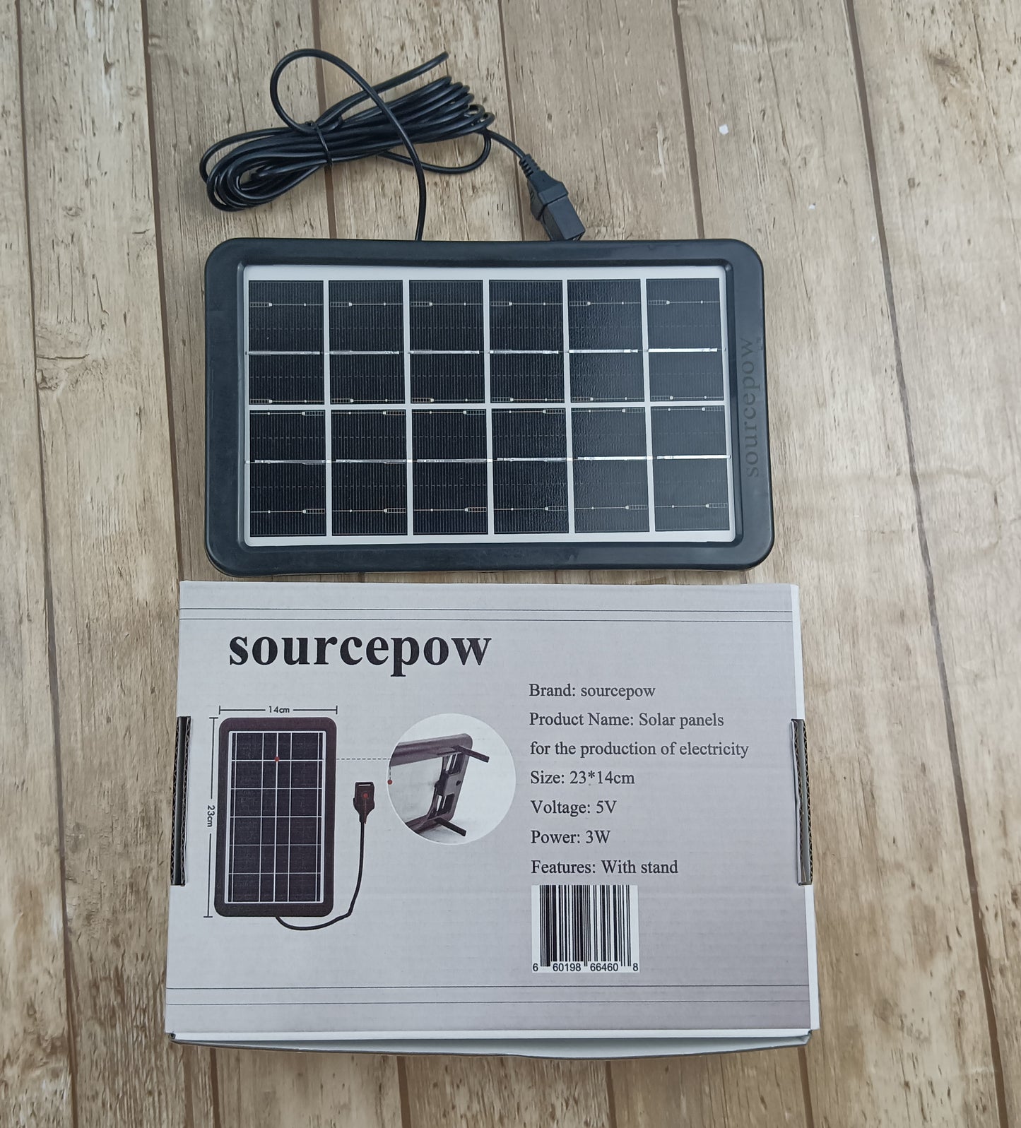 sourcepow Solar panels for the production of electricity Universal solar panel USB cell phone charging treasure photovoltaic panel charger power generation waterproof mobile outdoor portable