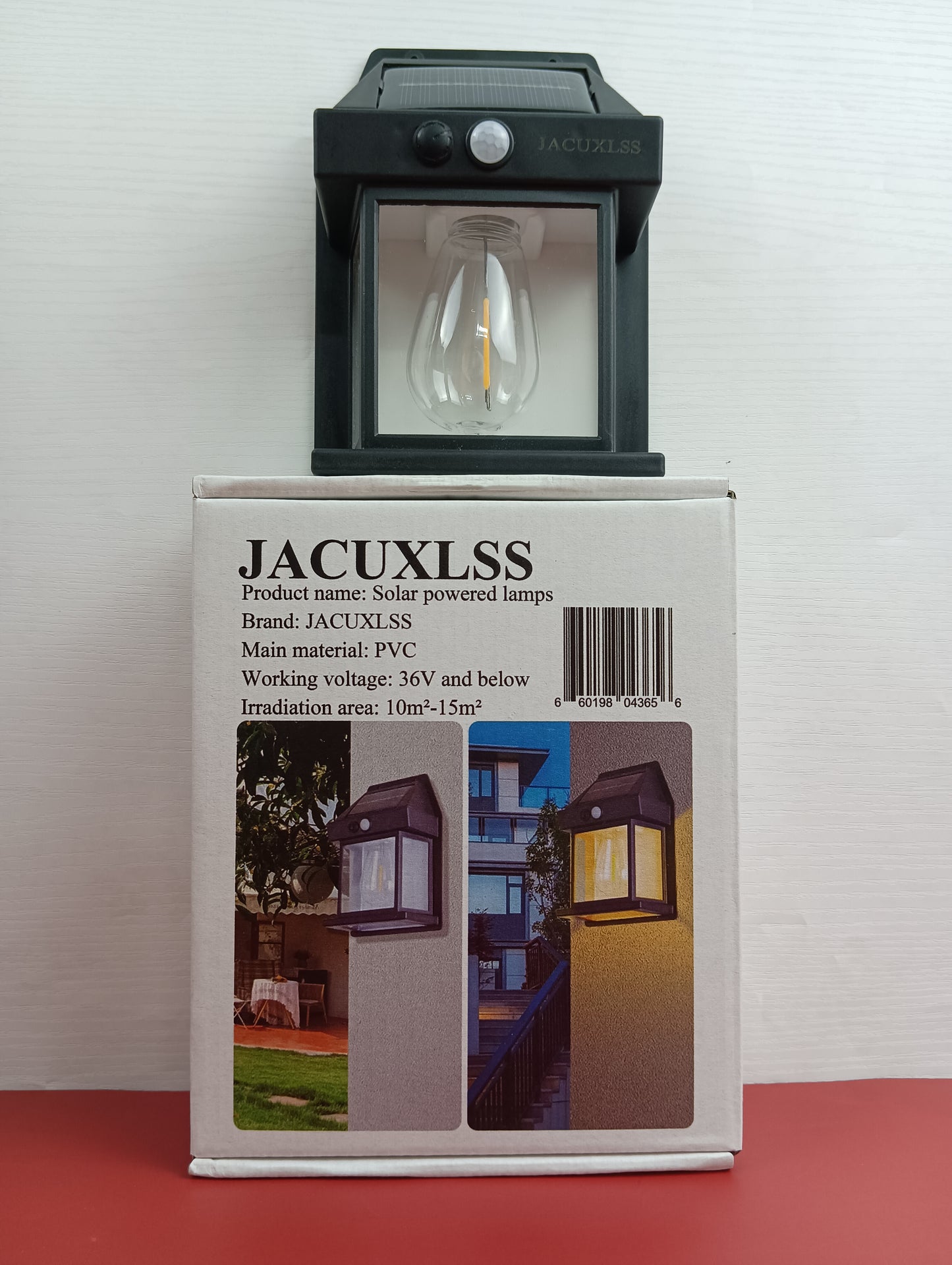 JACUXLSS Solar powered lamps Outdoor Solar Lighting Waterproof Wall Lamp Super Bright Body Sensor Garden Villa Rural Wall Lights