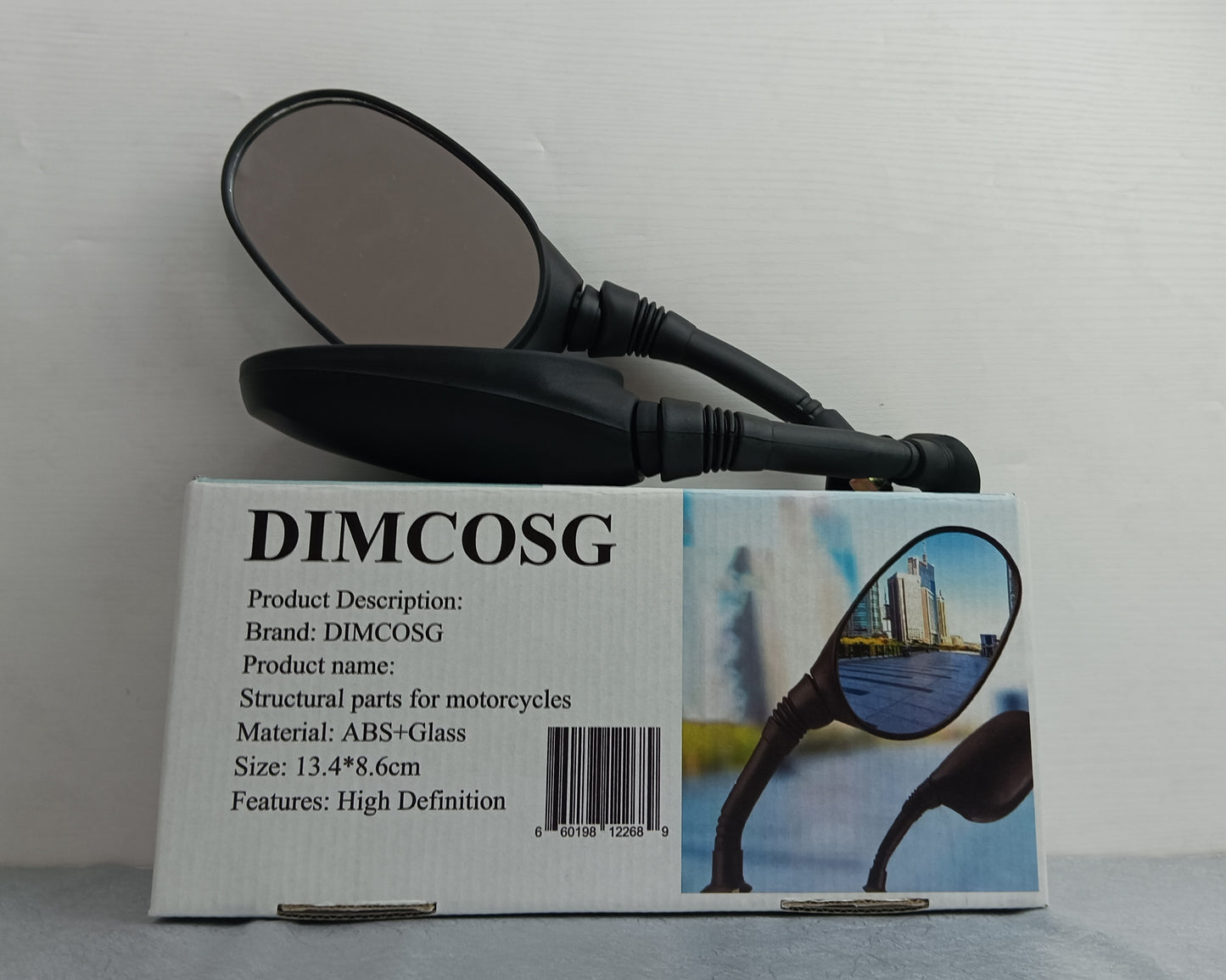 DIMCOSG Structural parts for motorcycles Universal original electric car motorcycle reversing mirror rearview mirror front and back 8mm HD original parts