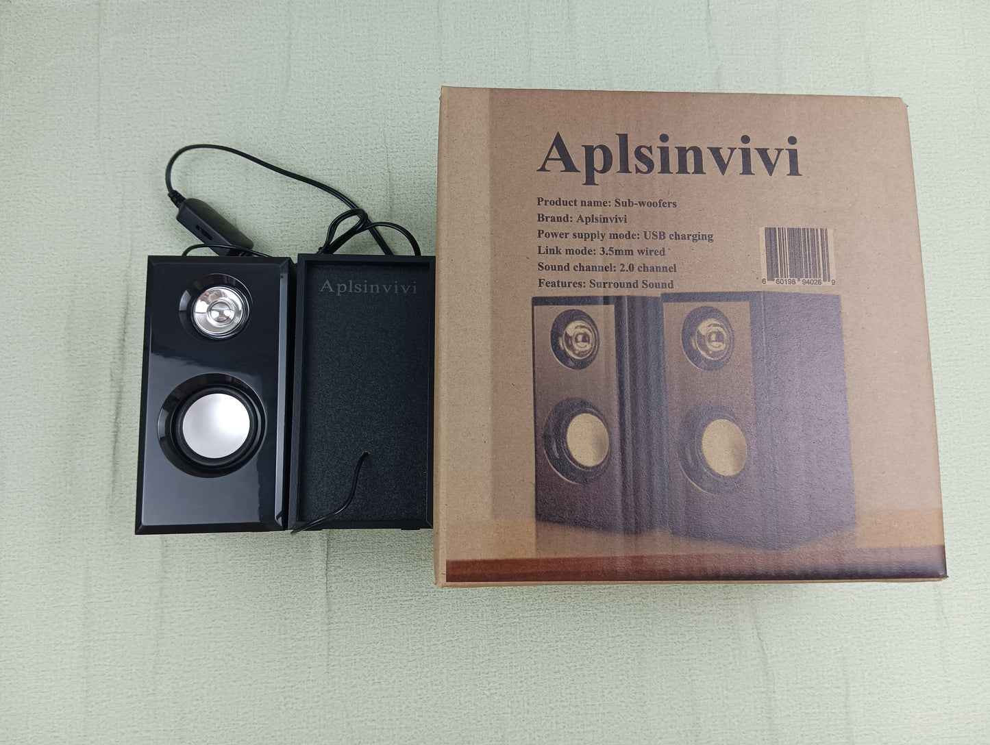 Aplsinvivi Sub-woofers New Desktop Audio Computer Speaker Laptop Portable Mini Multimedia Desktop Subwoofer Universal