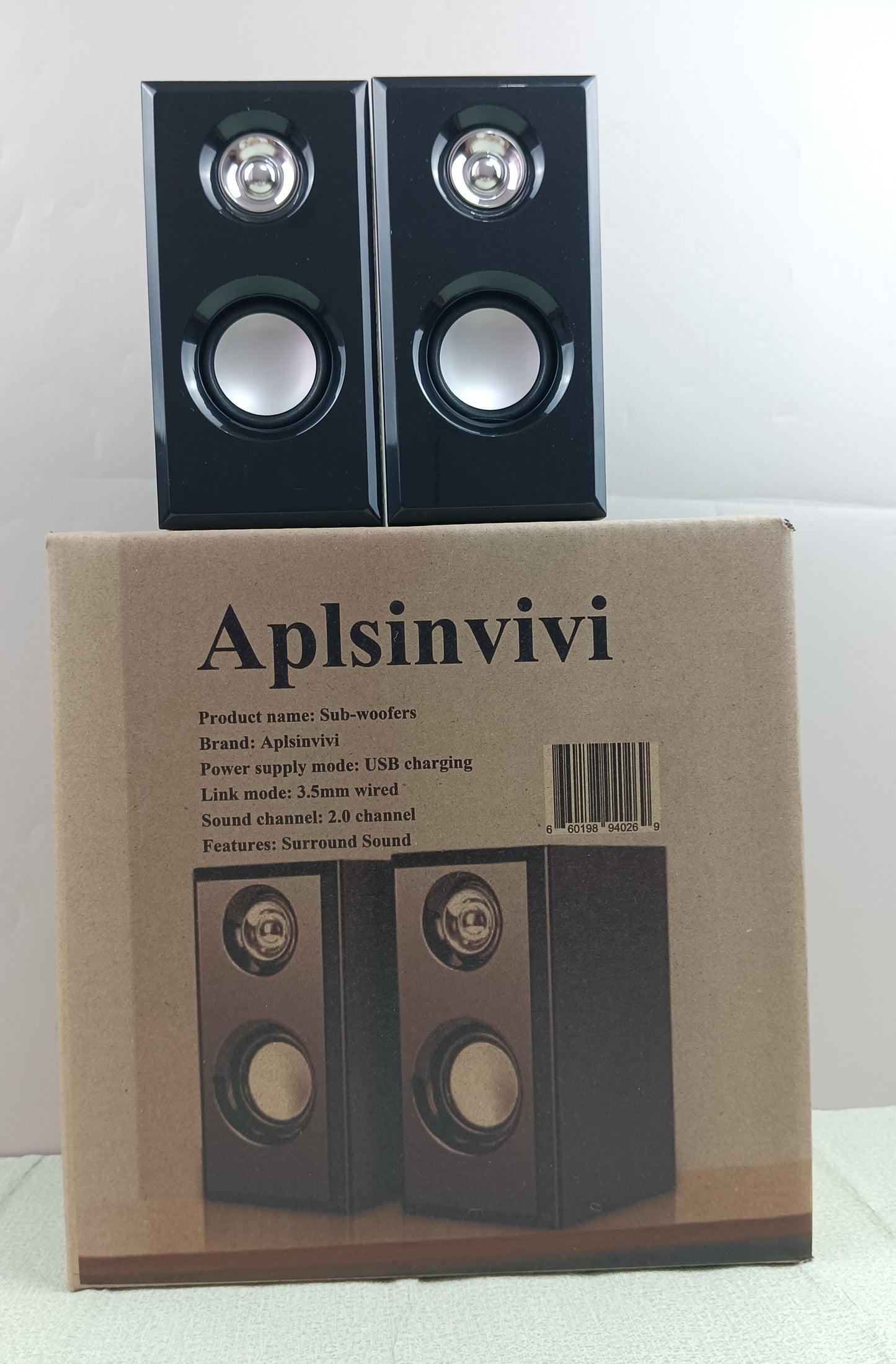 Aplsinvivi Sub-woofers New Desktop Audio Computer Speaker Laptop Portable Mini Multimedia Desktop Subwoofer Universal