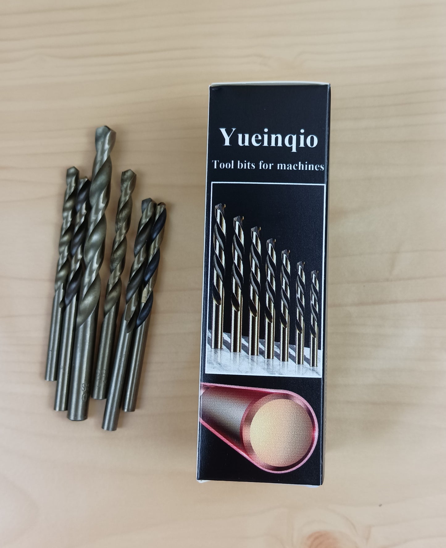 Yueinqio Tool bits for machines Twist drill bits for stainless steel plate Pistol drill bits with cobalt straight shank metal hole drilling iron openings