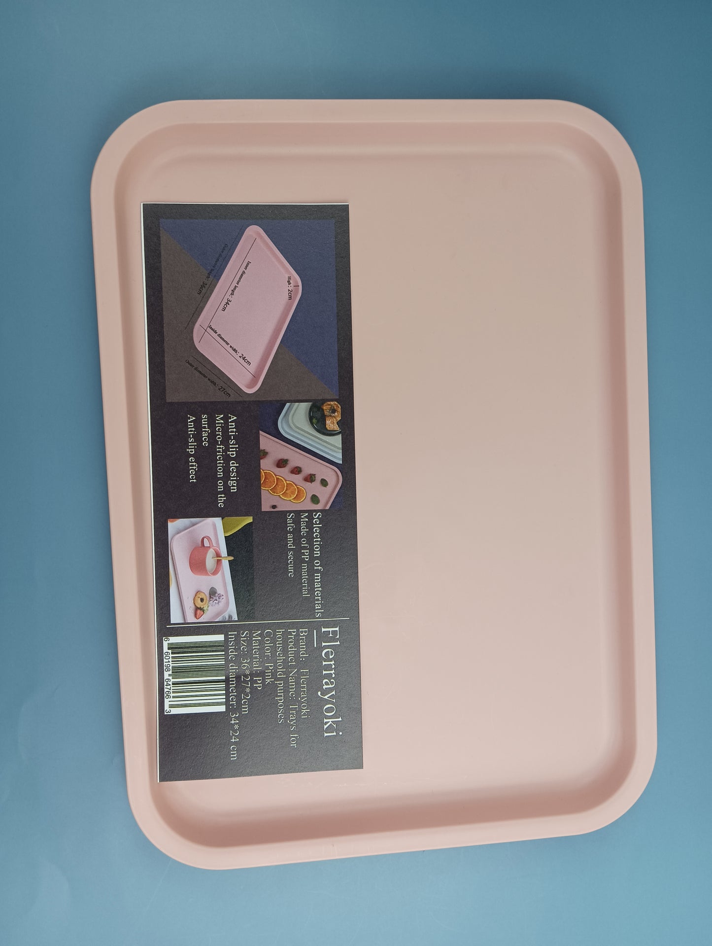 Flerrayoki Trays for household purposes household cup tray rectangle environmental protection plastic kindergarten cafeteria fast food hotel serving tray commercial