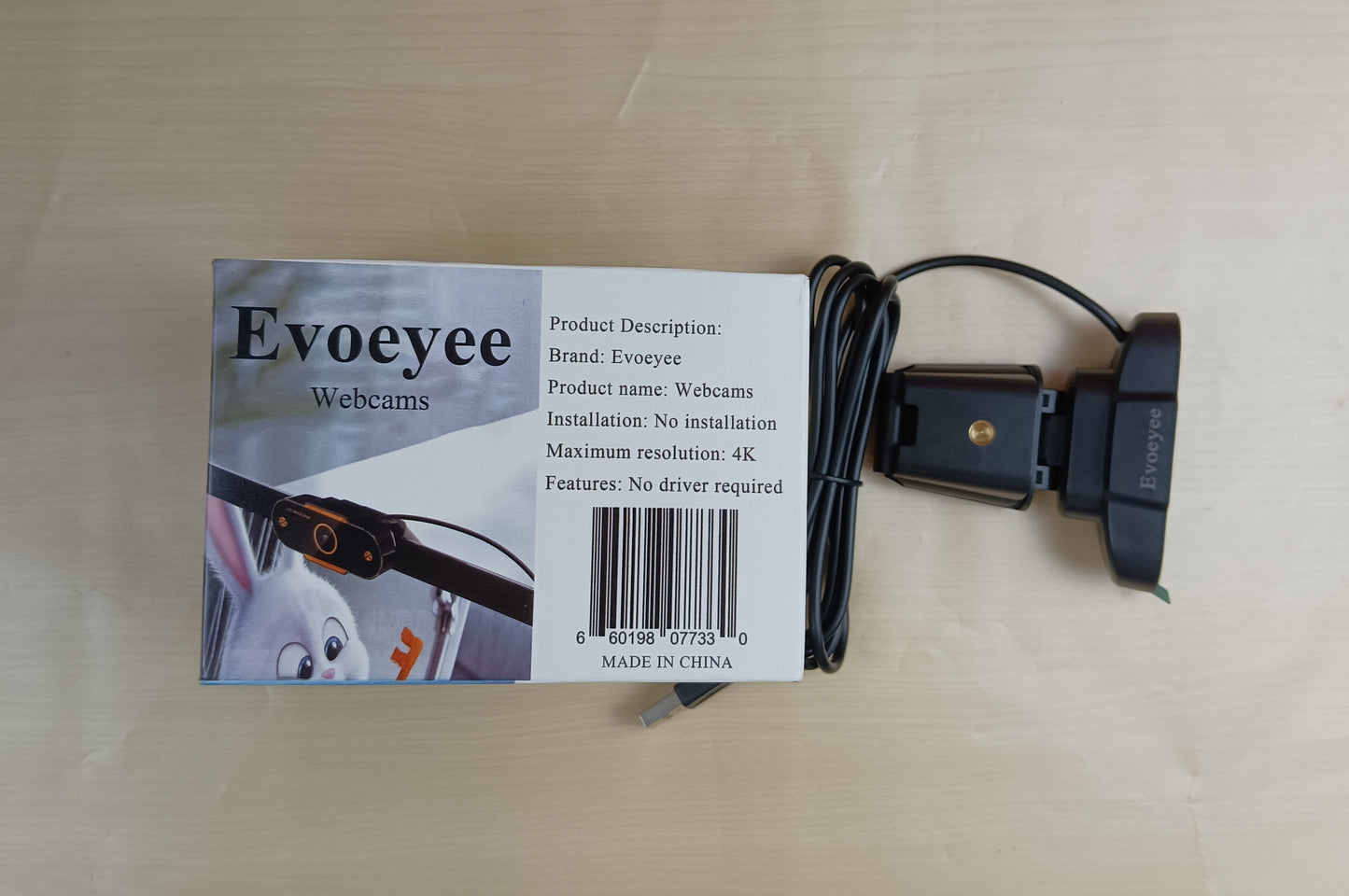 Evoeyee Webcams New Ultra HD 1080P External Webcam Live Webcam for Online Classes Desktop Laptop Class USB with Microphone