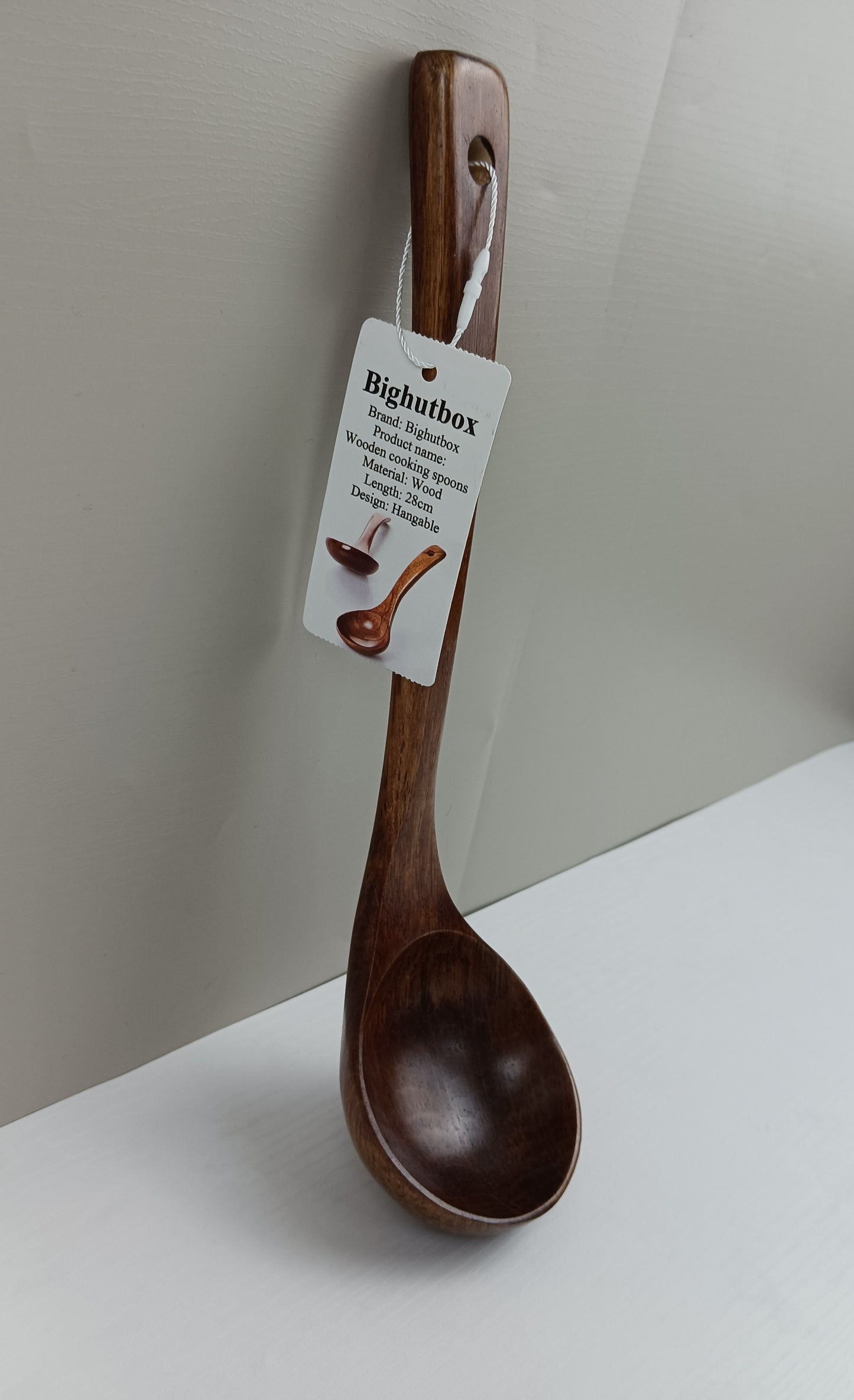 Bighutbox Wooden cooking spoons wooden spoons wooden spoons long handle porridge serving spoons thin rice spoons large soup spoons large wooden household