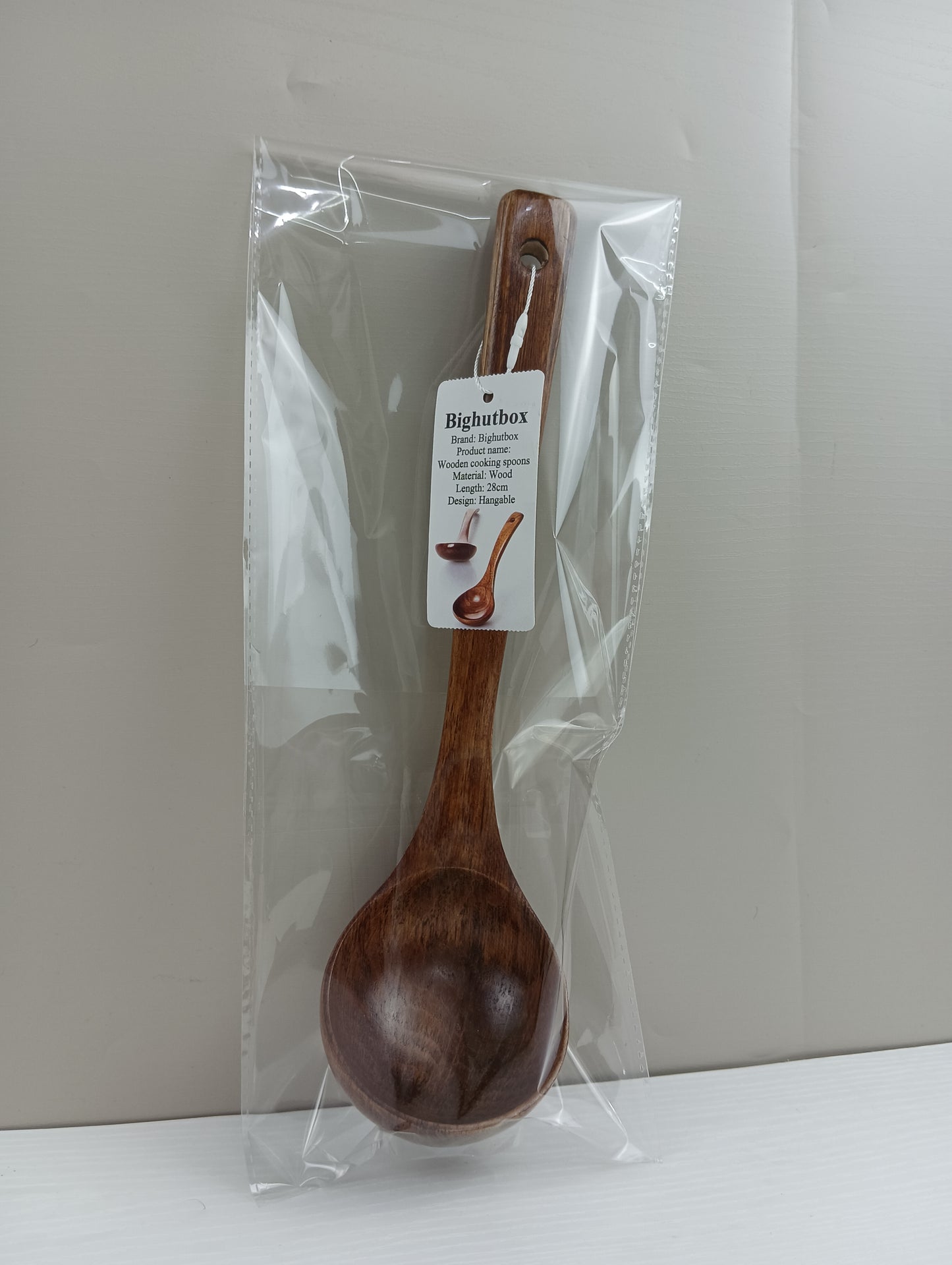 Bighutbox Wooden cooking spoons wooden spoons wooden spoons long handle porridge serving spoons thin rice spoons large soup spoons large wooden household