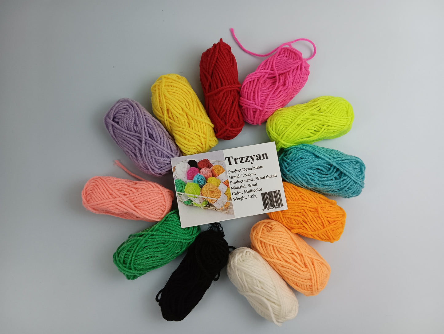 Trzzyan Wool thread Medium thick handmade knitting crochet hook shoe thread slippers thread hook cushion doll diy baby thread ball handmade woolen thread