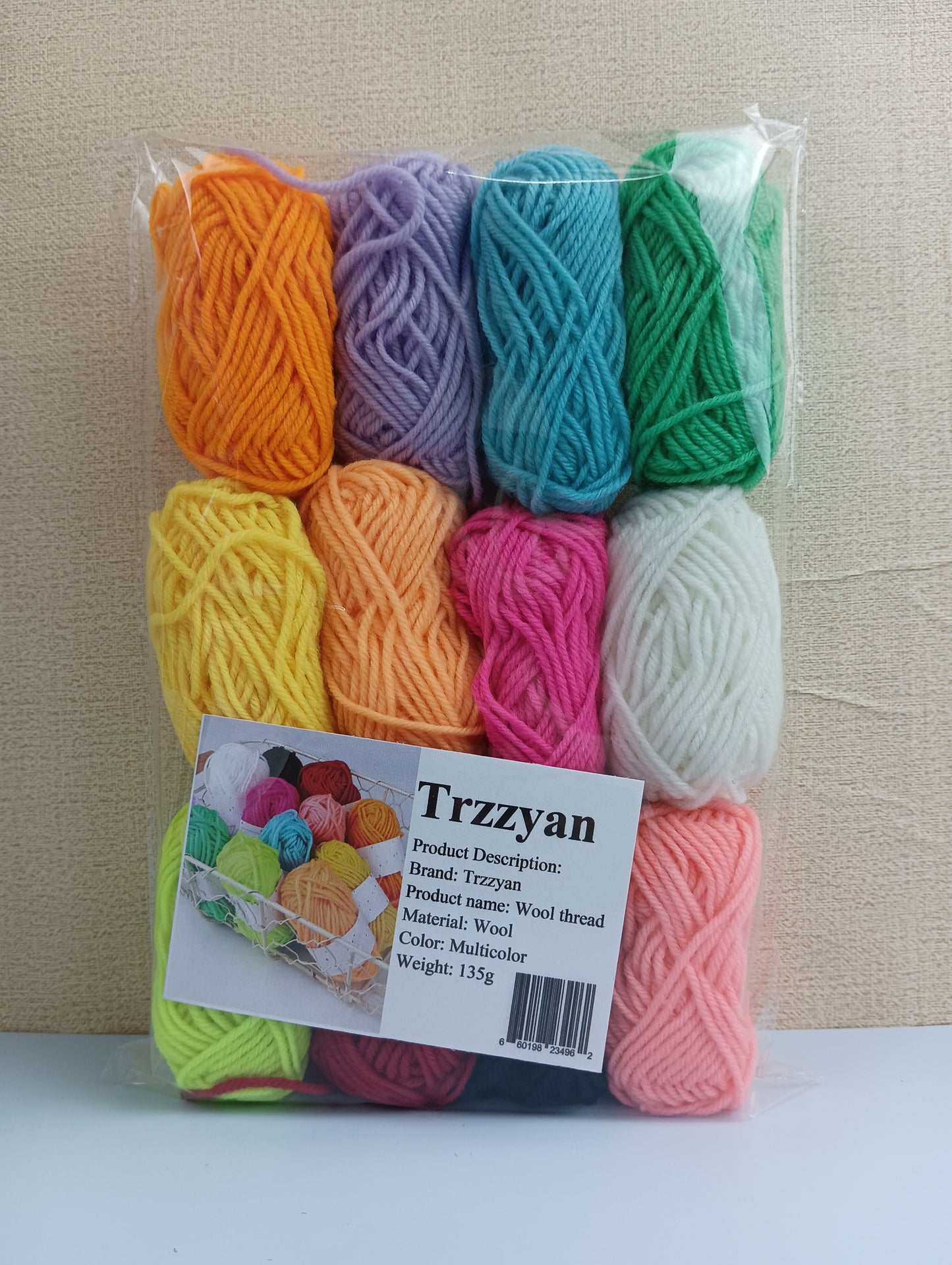 Trzzyan Wool thread Medium thick handmade knitting crochet hook shoe thread slippers thread hook cushion doll diy baby thread ball handmade woolen thread